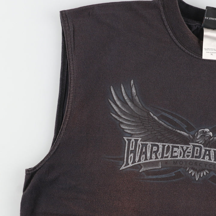 00'S Harley Davidson Eagle Pattern Sleeveless Motorcycle Bike T-shirt Made in USA Men's XL /eaa457809