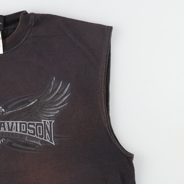 00'S Harley Davidson Eagle Pattern Sleeveless Motorcycle Bike T-shirt Made in USA Men's XL /eaa457809