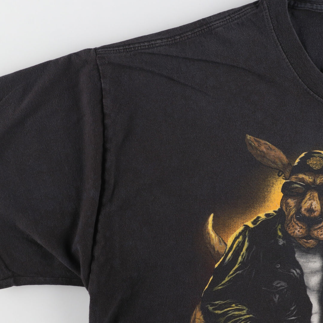 Harley-Davidson Hanes Animal Pattern Motorcycle Bike T-shirt Men's XL /eaa457817