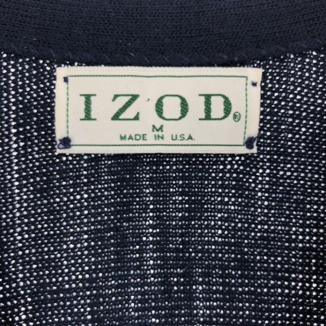 90'S IZOD acrylic knit cardigan, made in USA, men's size M, vintage /eaa457835