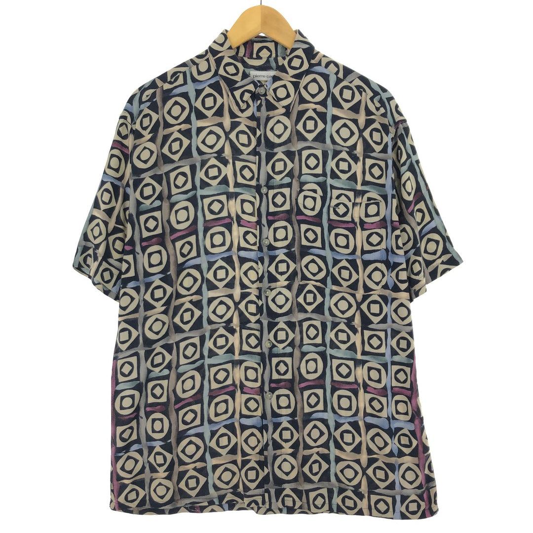 Pierre Cardin All-over print short-sleeve rayon shirt, men's L /eaa457917