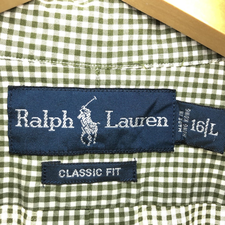 Ralph Lauren Classic Fit Long Sleeve Button Down Check Shirt Men's L /eaa457931