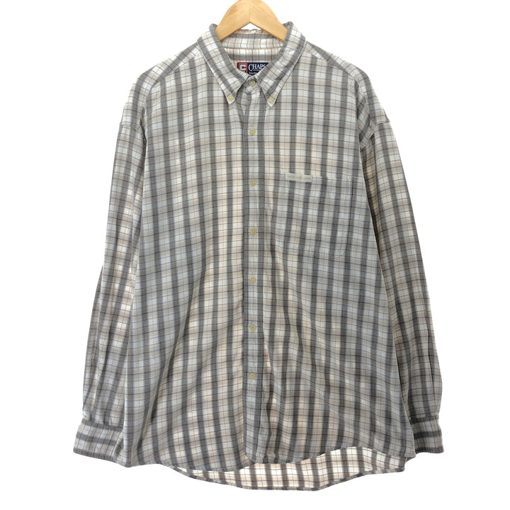 90'S Ralph Lauren CHAPS Long Sleeve Button Down Check Shirt Men's XL Vintage /eaa457932