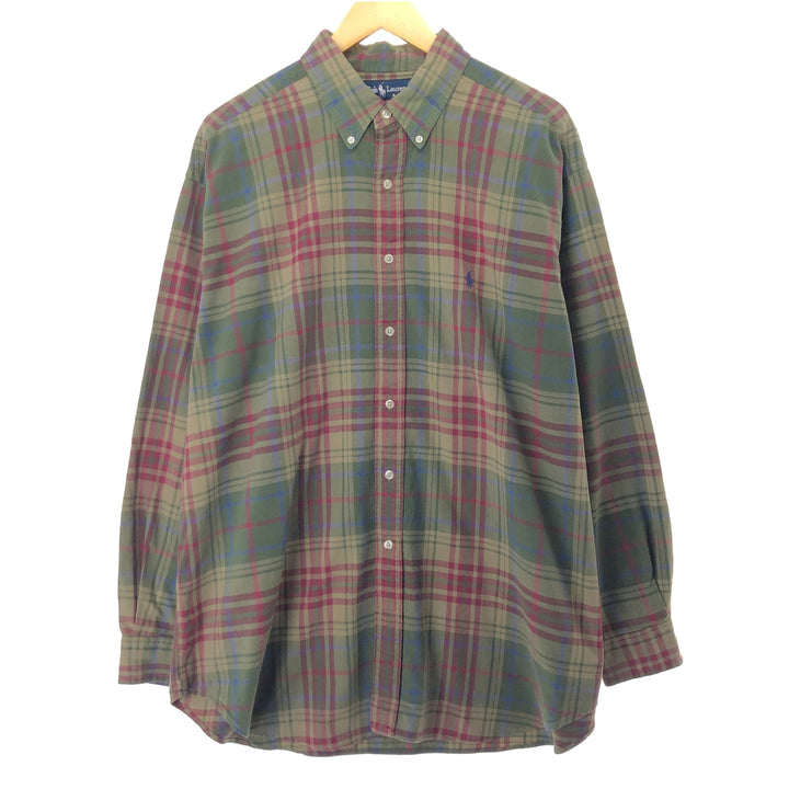 Ralph Lauren BLAIRE long sleeve button down check shirt men's XL /eaa457946