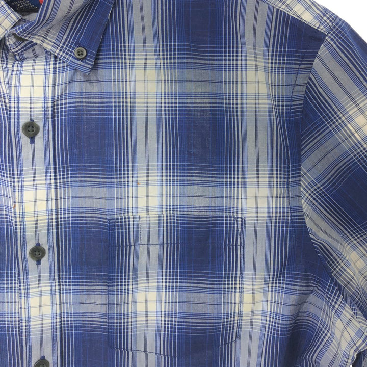 JCPenney BIG MAC Ombre Check Short Sleeve Button Down Shirt Men's M /eaa457949