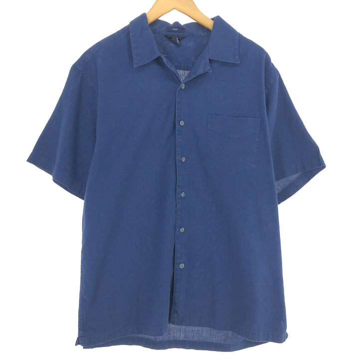 GAP Short Sleeve Open Collar Linen x Cotton Shirt Box Shirt Men's L /eaa457971