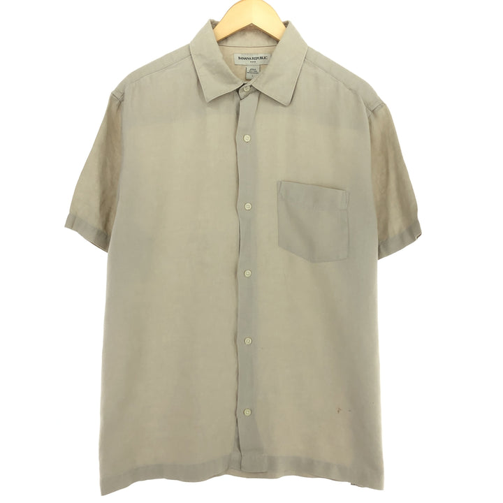 Banana Republic BANANA REPUBLIC Short Sleeve Linen Shirt Men's L /eaa457972