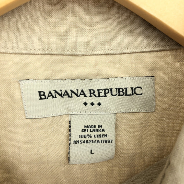 Banana Republic BANANA REPUBLIC Short Sleeve Linen Shirt Men's L /eaa457972