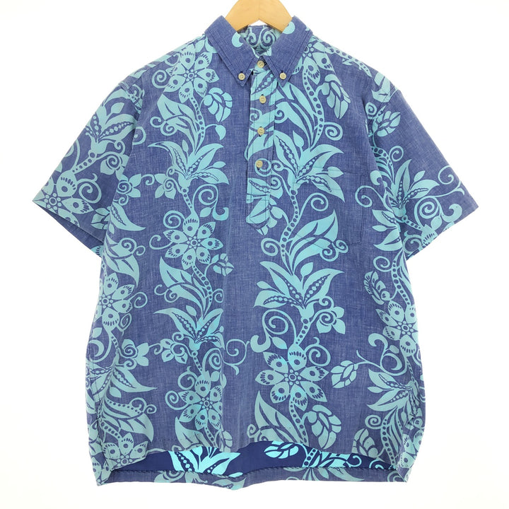 Reyn Spooner PHIL EDWARDS All-over Print Pullover Button-Down Hawaiian Aloha Shirt Made in Hawaii Men's M /eaa457981