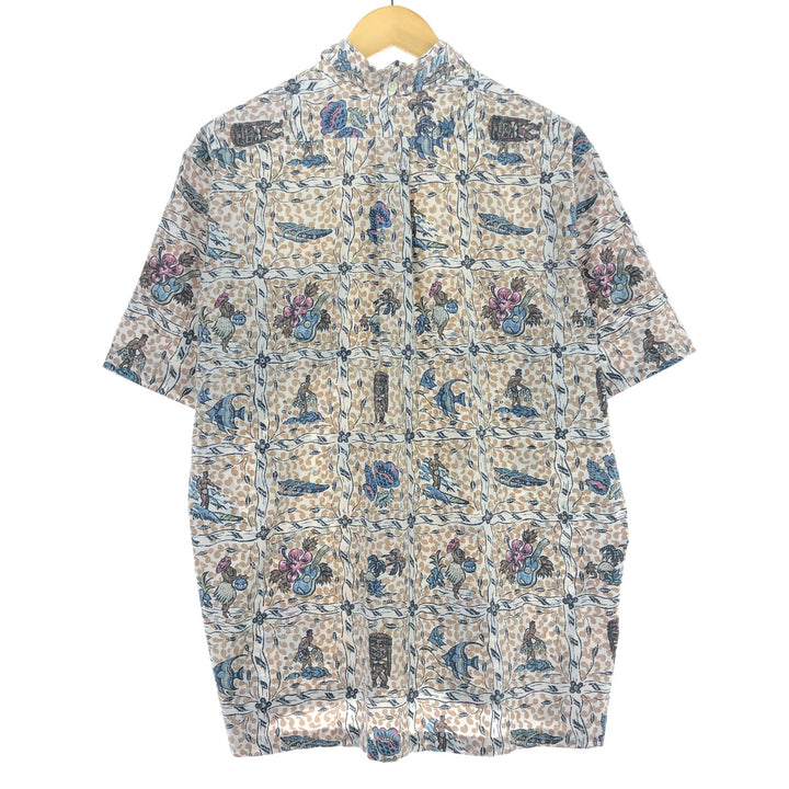 Reyn Spooner COMMEMORATIVE CLASSICS All-over Print Pullover Button-Down Hawaiian Aloha Shirt Men's L /eaa457985