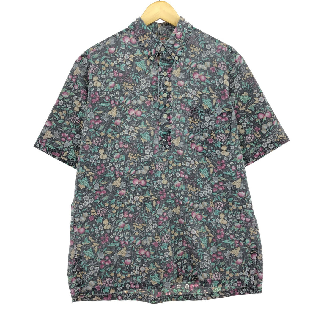 Reyn Spooner COMMEMORATIVE CLASSICS All-over Botanical Pattern Pullover Button-down Hawaiian Aloha Shirt Men's L /eaa457986