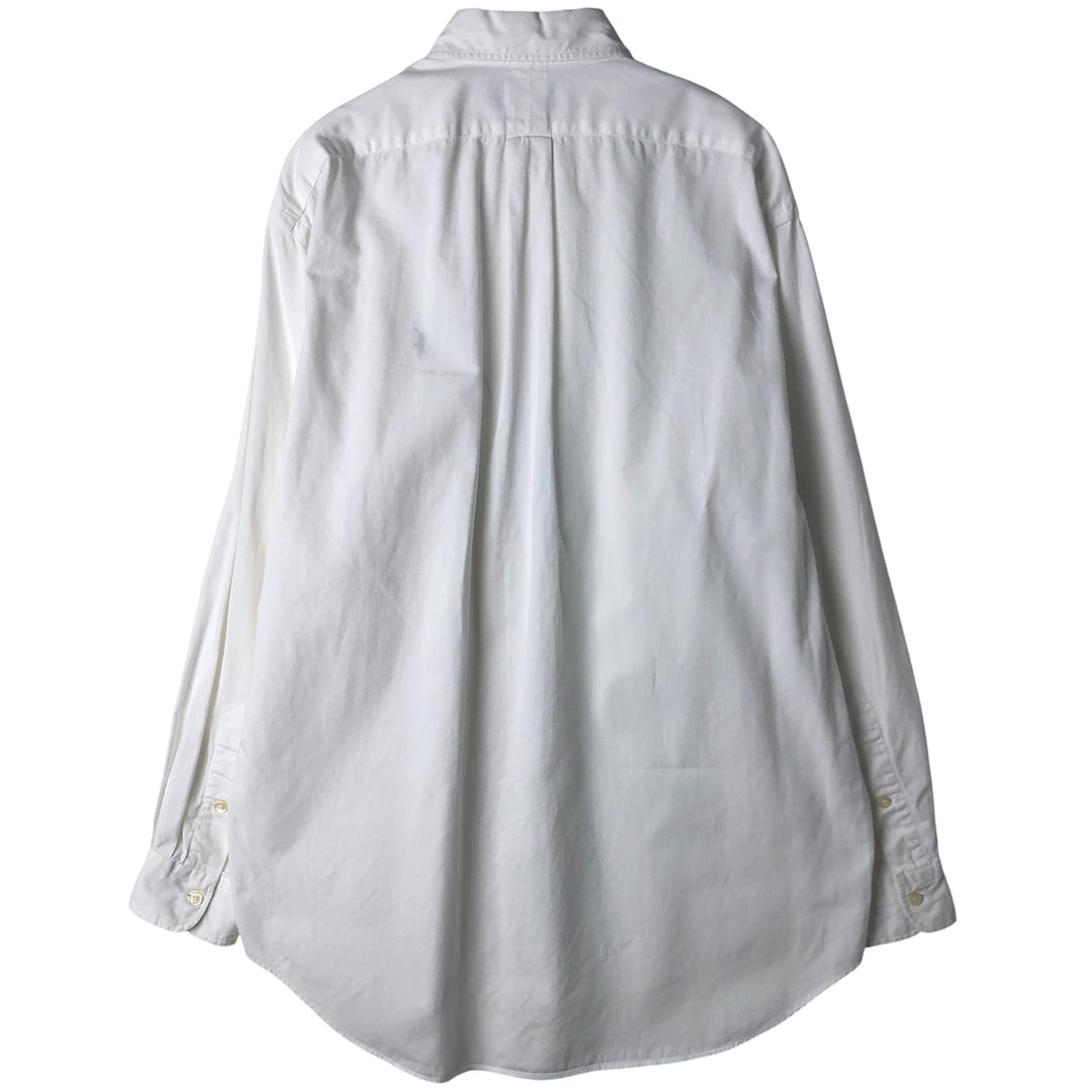 Ralph Lauren BLAIRE long sleeve button down shirt, men's size M cotton white type Vintage Second Hand