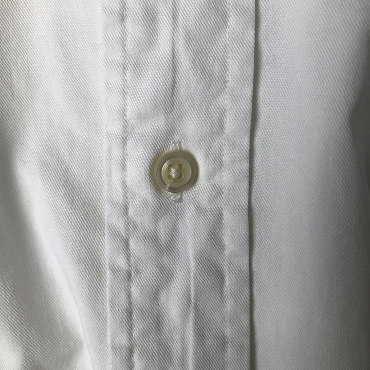 Ralph Lauren BLAIRE long sleeve button down shirt, men's size M cotton white type Vintage Second Hand