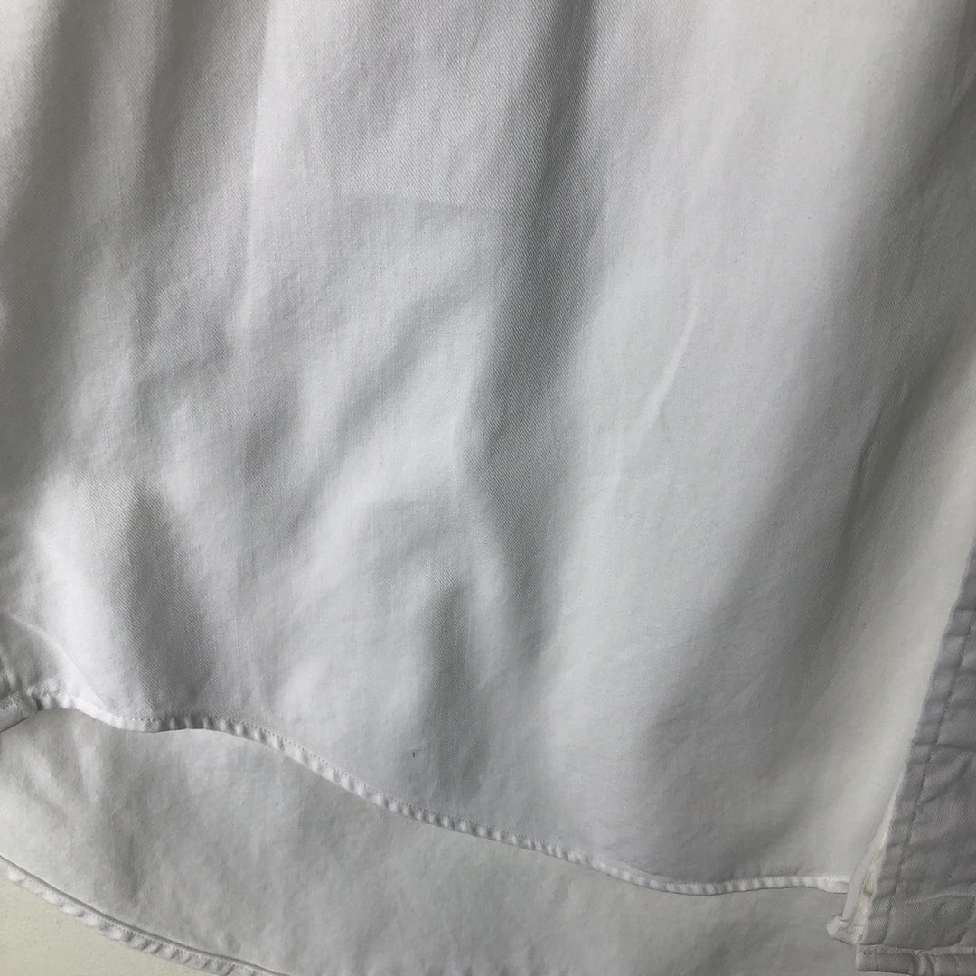 Ralph Lauren BLAIRE long sleeve button down shirt, men's size M cotton white type Vintage Second Hand