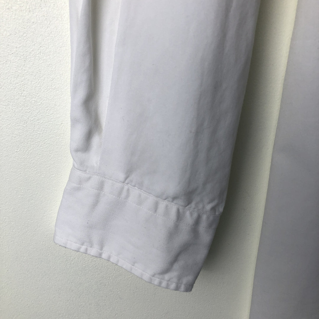 Ralph Lauren BLAIRE long sleeve button down shirt, men's size M cotton white type Vintage Second Hand