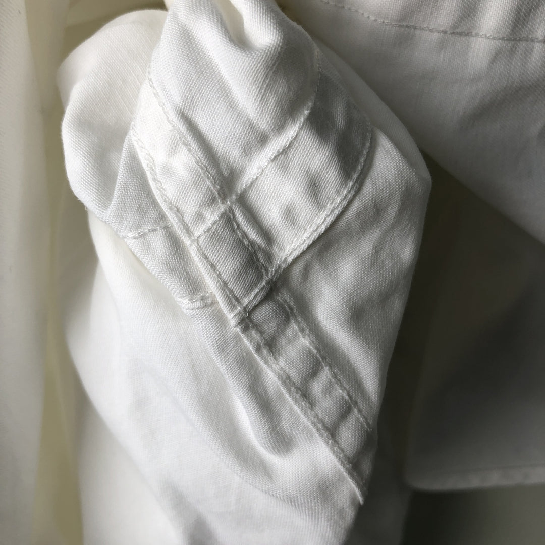 Ralph Lauren BLAIRE long sleeve button down shirt, men's size M cotton white type Vintage Second Hand