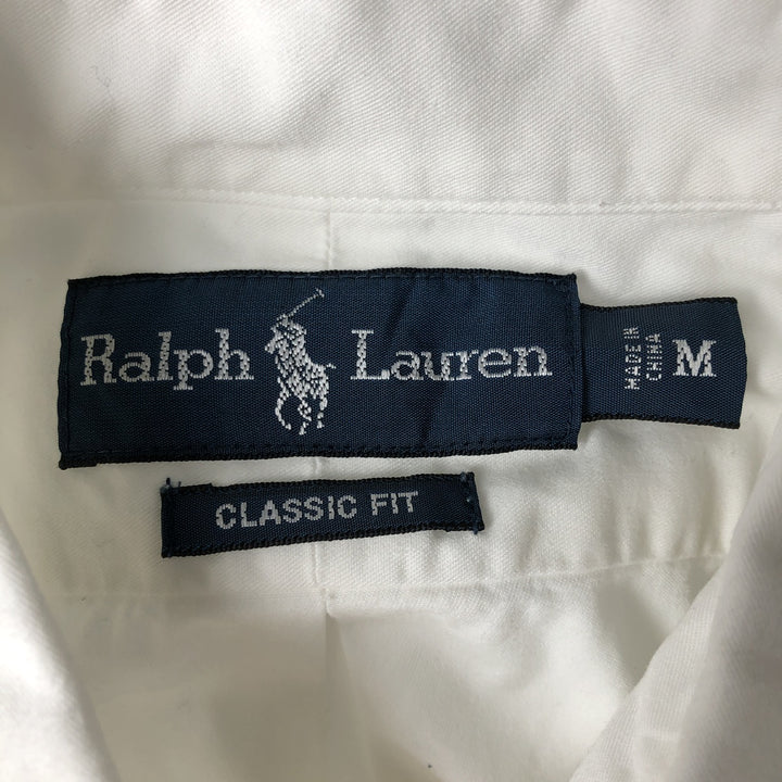 Ralph Lauren Classic Fit long sleeve button down shirt, men's size M cotton white type Vintage Second Hand