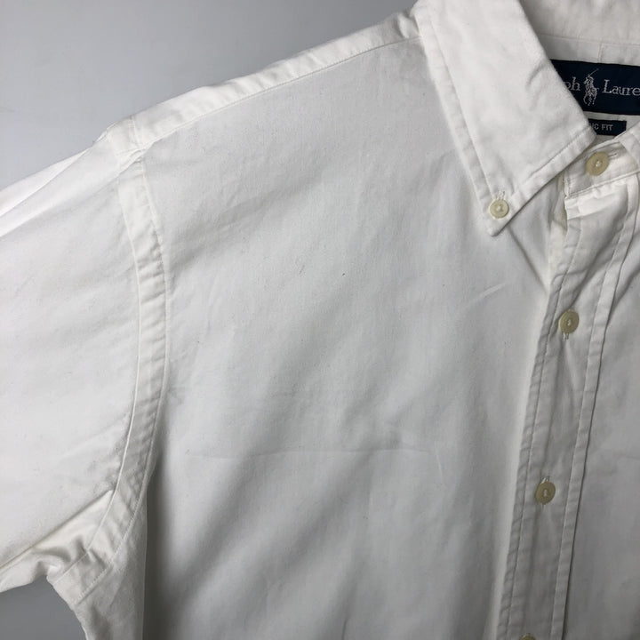 Ralph Lauren Classic Fit long sleeve button down shirt, men's size M cotton white type Vintage Second Hand