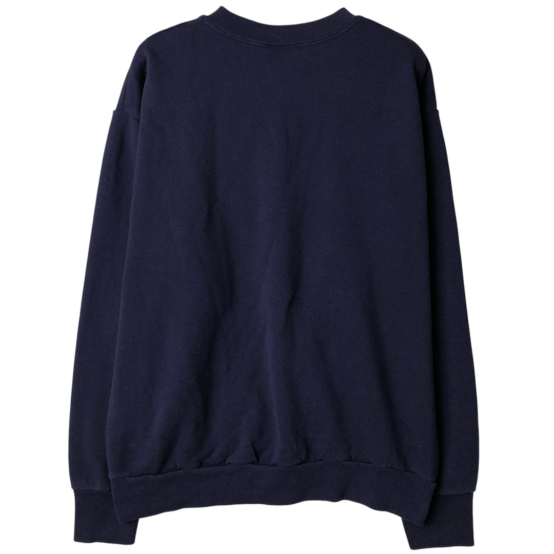 Delta FIFTY-FIFTY College Sweatshirt, Made in USA, Men's Size L cotton navy blue type Vintage Second Hand