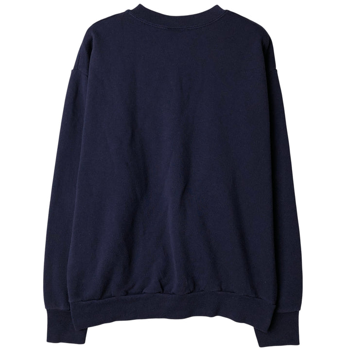 Delta FIFTY-FIFTY College Sweatshirt, Made in USA, Men's Size L cotton navy blue type Vintage Second Hand