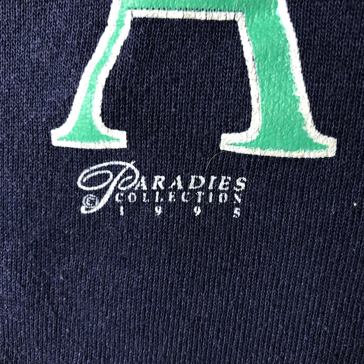 Delta FIFTY-FIFTY College Sweatshirt, Made in USA, Men's Size L cotton navy blue type Vintage Second Hand