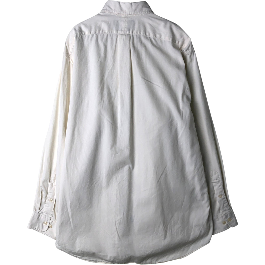 Ralph Lauren YARMOUTH long sleeve button down shirt, men's size L cotton white type Vintage Second Hand