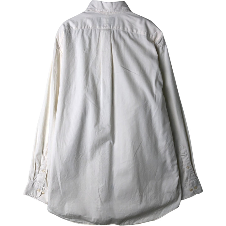 Ralph Lauren YARMOUTH long sleeve button down shirt, men's size L cotton white type Vintage Second Hand