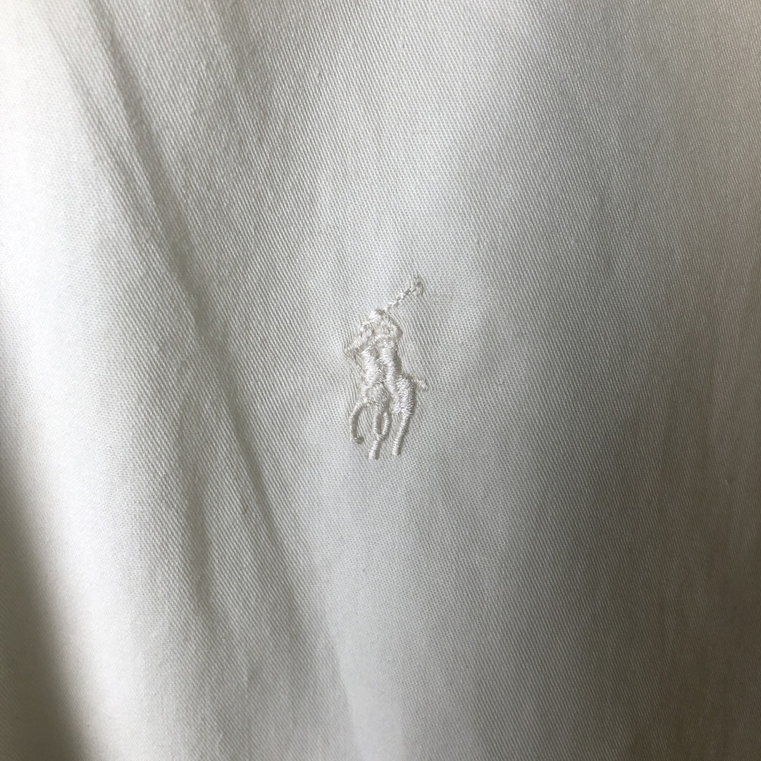 Ralph Lauren YARMOUTH long sleeve button down shirt, men's size L cotton white type Vintage Second Hand
