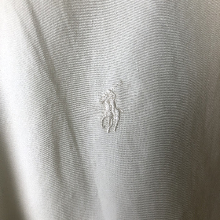 Ralph Lauren YARMOUTH long sleeve button down shirt, men's size L cotton white type Vintage Second Hand