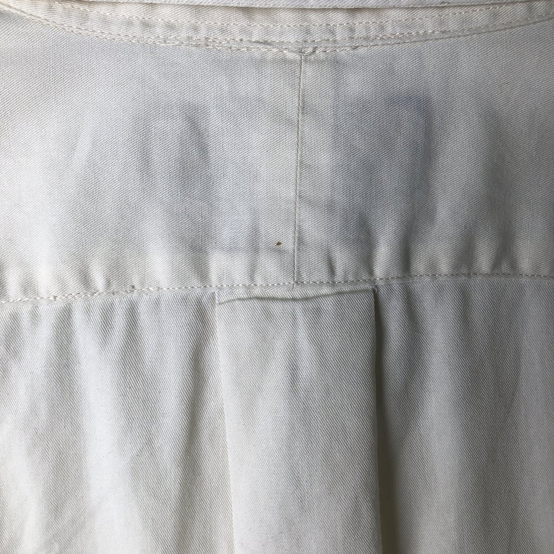 Ralph Lauren YARMOUTH long sleeve button down shirt, men's size L cotton white type Vintage Second Hand