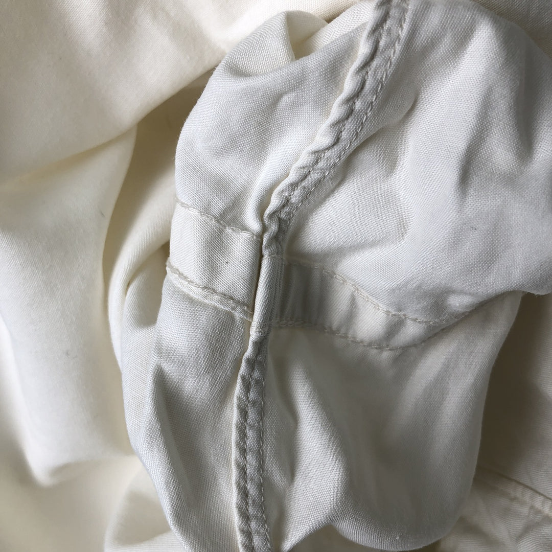 Ralph Lauren YARMOUTH long sleeve button down shirt, men's size L cotton white type Vintage Second Hand