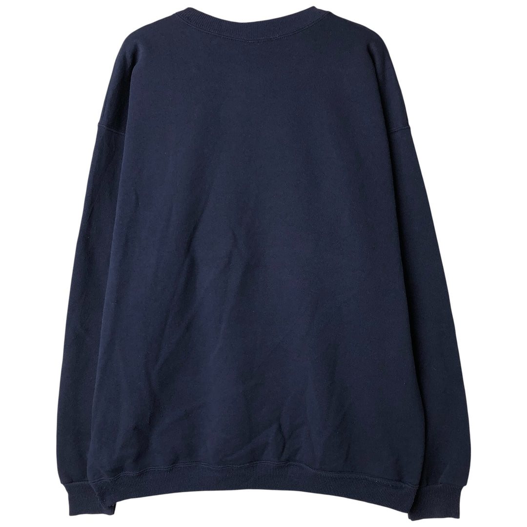 Vintage 90'S Hanes Heavyweight College Sweatshirt, Made in USA, Men's Size L cotton navy blue type Vintage Second Hand