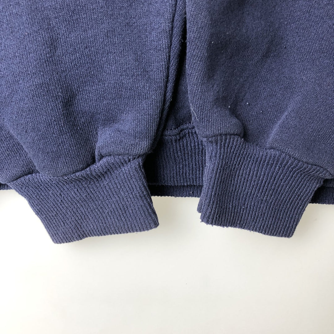 Vintage 90'S Hanes Heavyweight College Sweatshirt, Made in USA, Men's Size L cotton navy blue type Vintage Second Hand