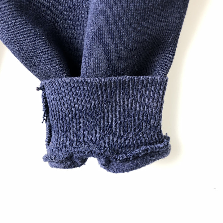 Vintage 90'S Hanes Heavyweight College Sweatshirt, Made in USA, Men's Size L cotton navy blue type Vintage Second Hand