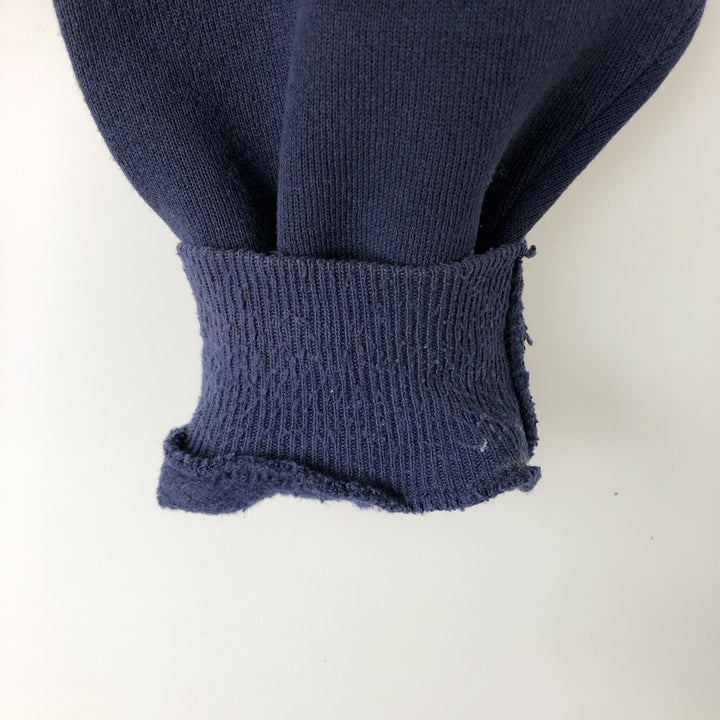 Vintage 90'S Hanes Heavyweight College Sweatshirt, Made in USA, Men's Size L cotton navy blue type Vintage Second Hand