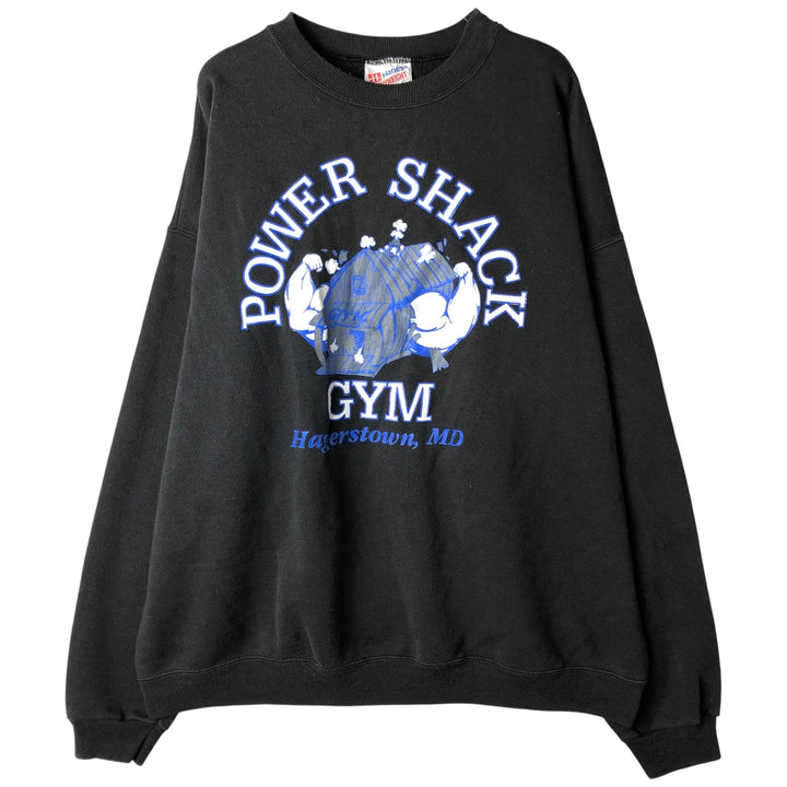 Vintage 90'S Hanes Heavyweight College Sweatshirt, Made in USA, Men's Size XL cotton black type Vintage Second Hand