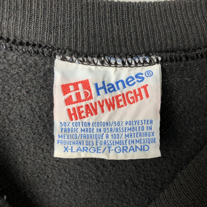Vintage 90'S Hanes Heavyweight College Sweatshirt, Made in USA, Men's Size XL cotton black type Vintage Second Hand