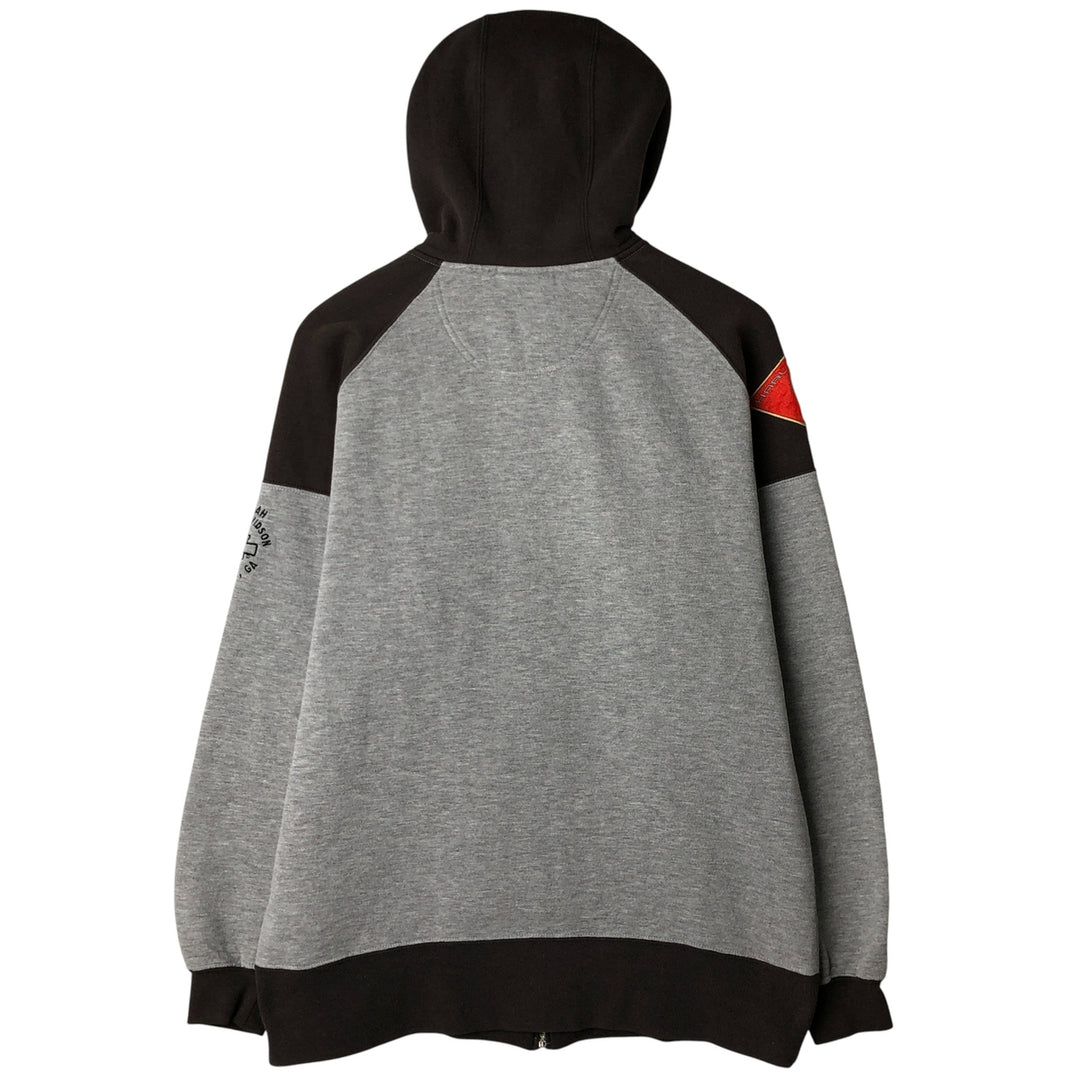Harley-Davidson Men's Full-Zip Hoodie (XL) cotton gray type Vintage Second Hand