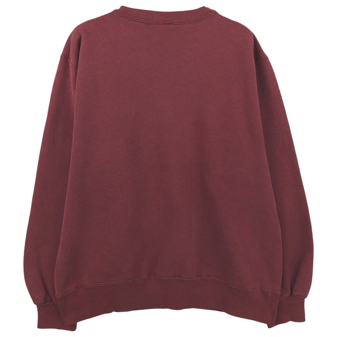 90'S Champion College Sweatshirt, Made in USA, Men's Size L, Vintage cotton red type reddish brown Vintage Second Hand