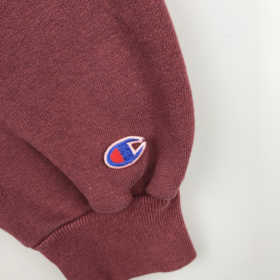 90'S Champion College Sweatshirt, Made in USA, Men's Size L, Vintage cotton red type reddish brown Vintage Second Hand