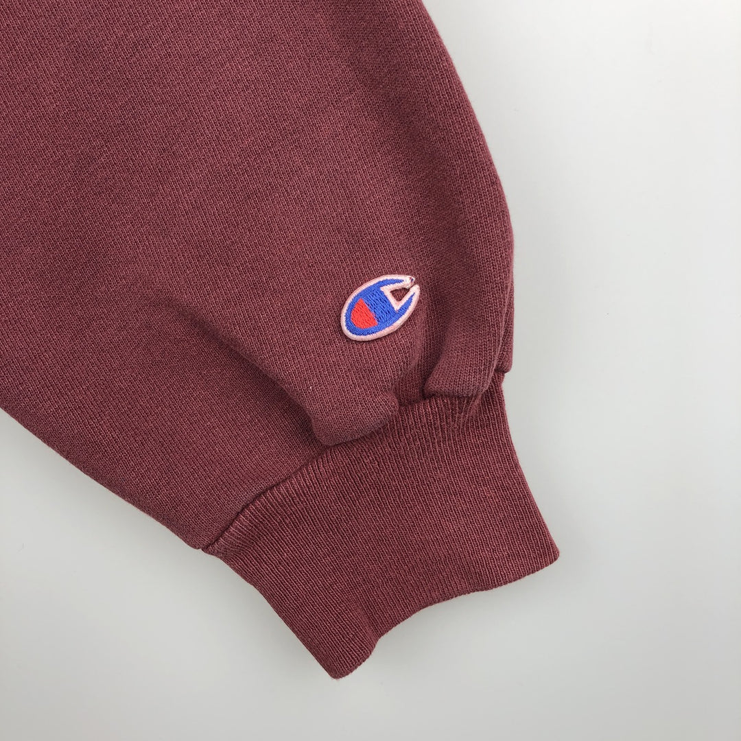 90'S Champion College Sweatshirt, Made in USA, Men's Size L, Vintage cotton red type reddish brown Vintage Second Hand