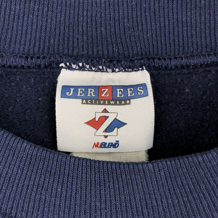 Vintage 90'S Jerzees ACTIVEWEAR printed sweatshirt, men's size XL unclear navy blue type Vintage Second Hand