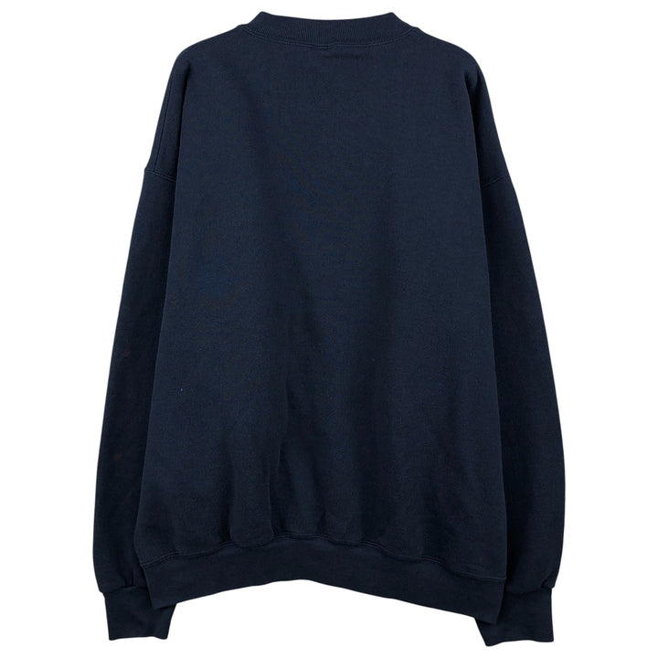 Fruit of the Loom printed sweatshirt, made in the USA, men's size XL cotton navy blue type Vintage Second Hand