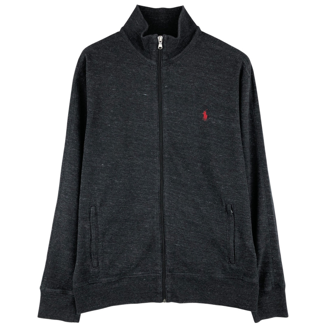 Ralph Lauren POLO RALPH LAUREN PERFORMANCE full-zip sweatshirt, men's size L cotton Charcoal Vintage Second Hand