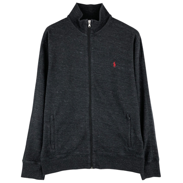 Ralph Lauren POLO RALPH LAUREN PERFORMANCE full-zip sweatshirt, men's size L cotton Charcoal Vintage Second Hand