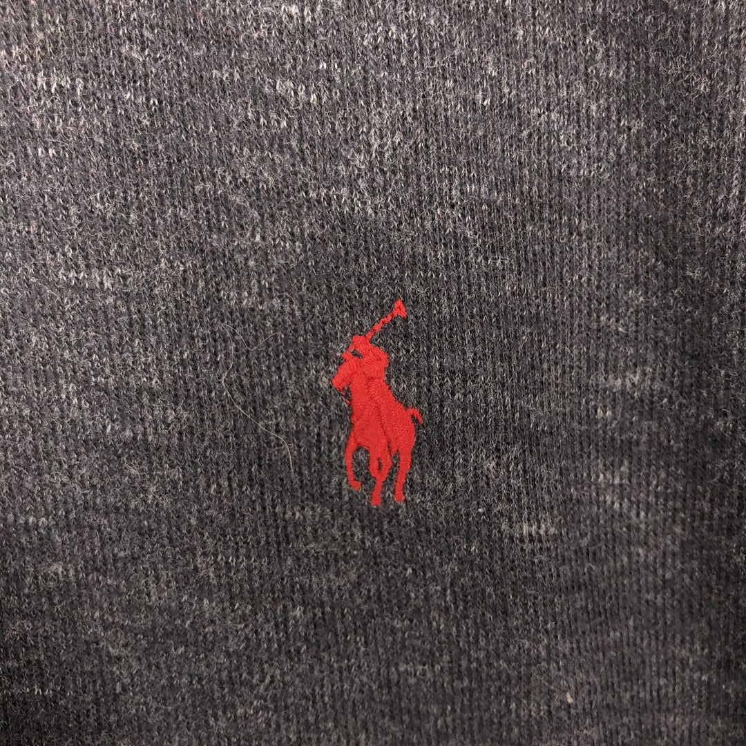 Ralph Lauren POLO RALPH LAUREN PERFORMANCE full-zip sweatshirt, men's size L cotton Charcoal Vintage Second Hand
