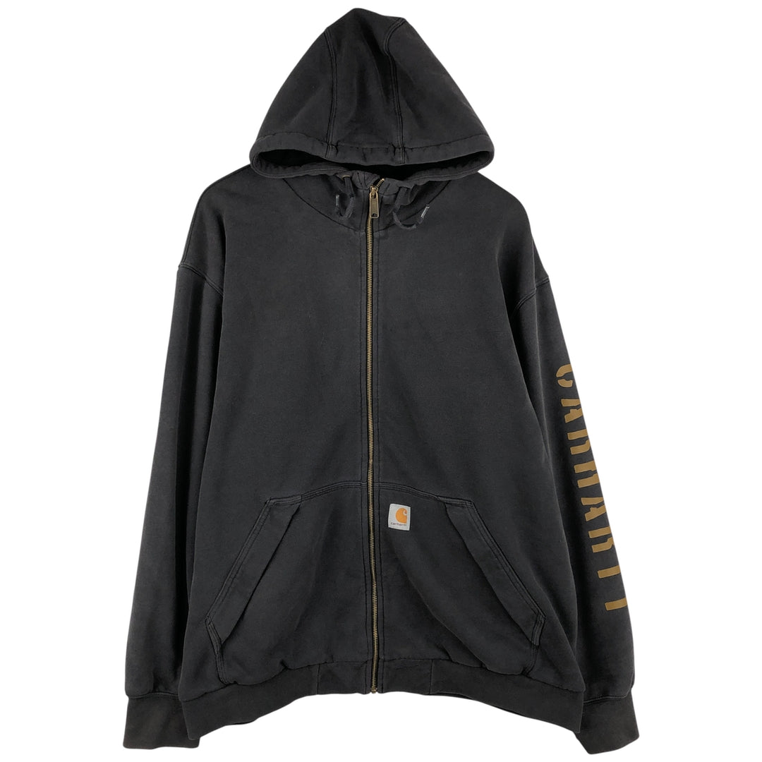 Carhartt Loose Fit Sweat Full Zip Hoodie, Men's XL cotton black type Vintage Second Hand