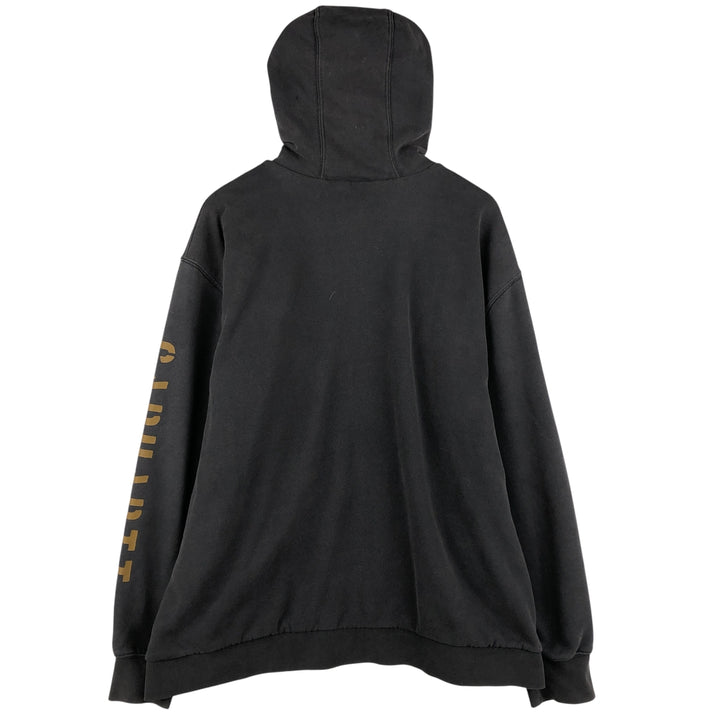 Carhartt Loose Fit Sweat Full Zip Hoodie, Men's XL cotton black type Vintage Second Hand