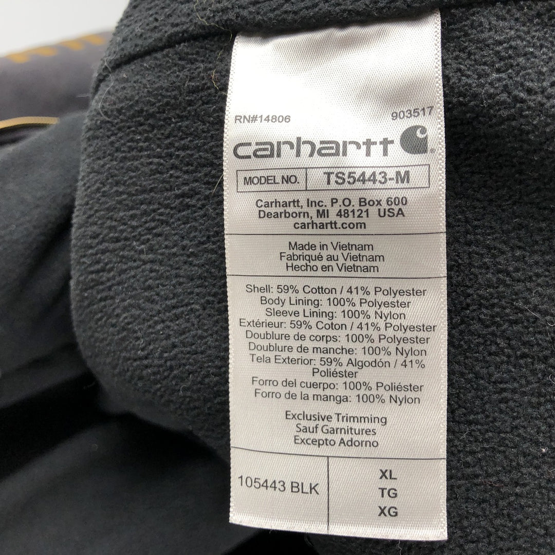 Carhartt Loose Fit Sweat Full Zip Hoodie, Men's XL cotton black type Vintage Second Hand