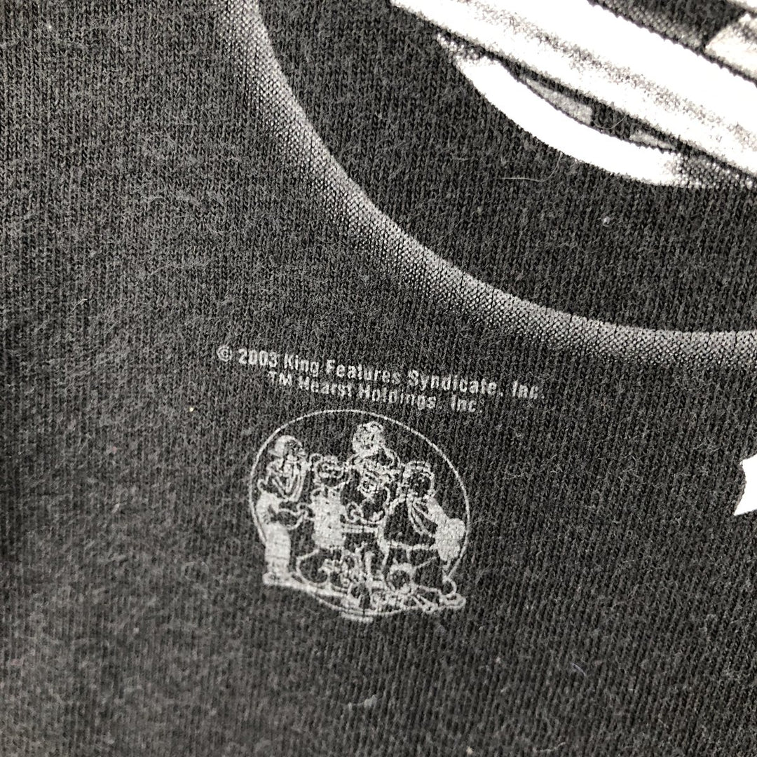 2000'S Delta Popeye character print T-shirt, men's size M cotton black type Vintage Second Hand